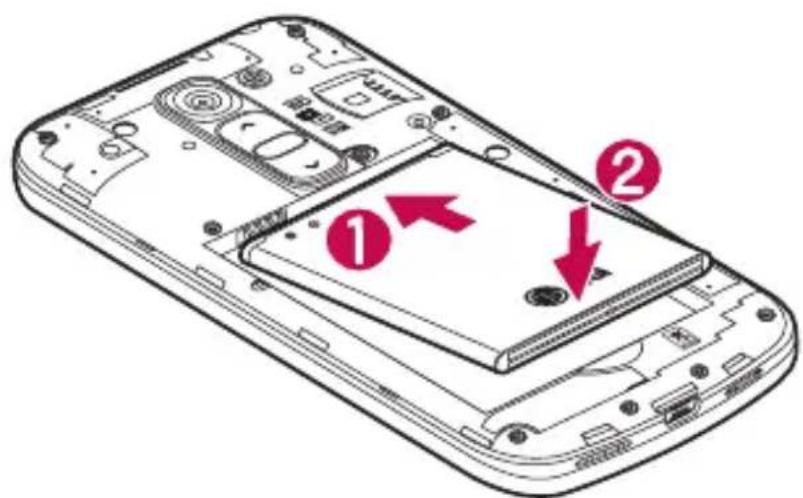 LG D620R - Installing the SIM card and battery - 3