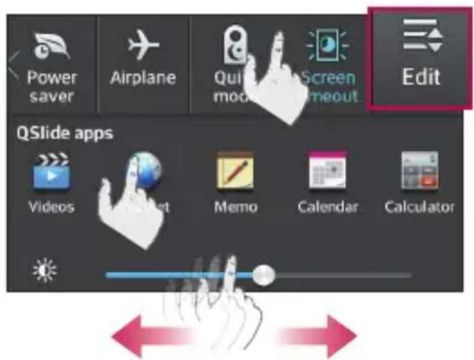 LG D505 - To rearrange Quick Setting items on the Notification Panel - 1