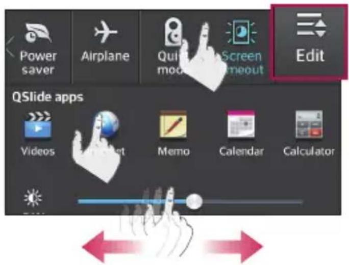 LG D505 - Items voor Snel instellingen op het meldingenpaneel opnieuw ordenen - 1