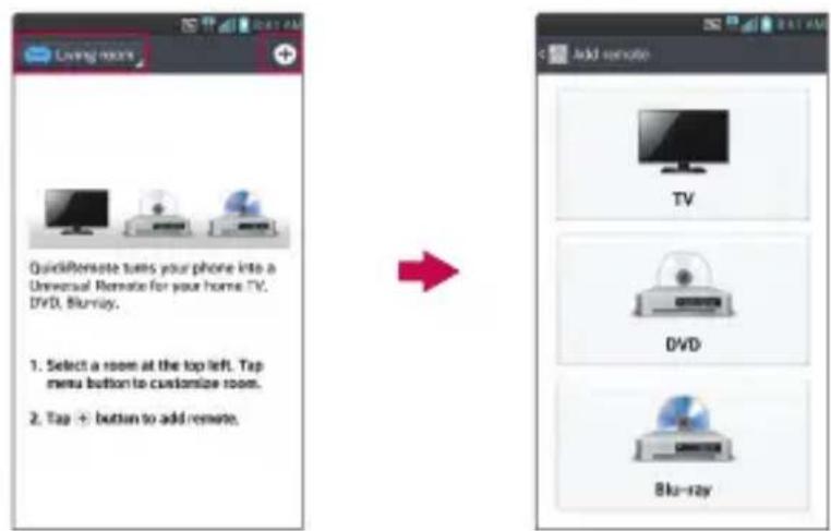 LG D505 - To open the QuickRemote application and set up your QuickRemote(s) - 1