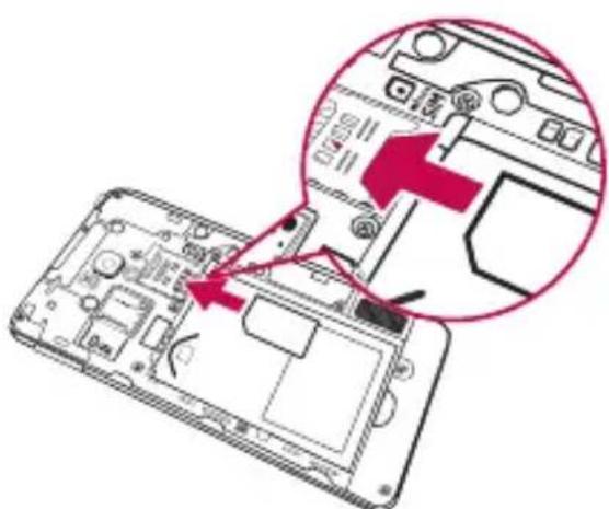 LG D505 - Installing the Micro SIM card and battery - 2