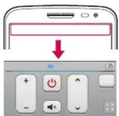 Diagram showing a mobile device with a red arrow pointing to a button labeled '+', followed by a control panel with buttons and a play icon.