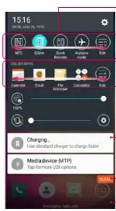 LG D405N - Opening the notifications panel - 1
