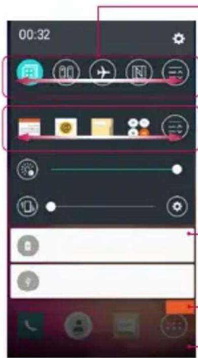 LG D405N - Odpiranje plošče z obvestili - 1