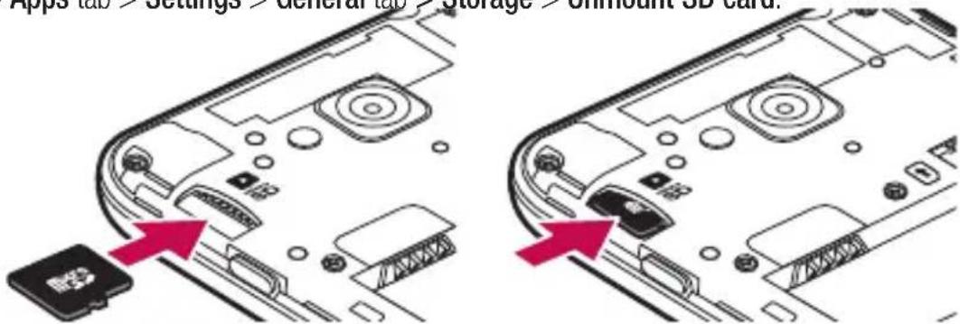 LG D320N - To safely remove the memory card: - 1