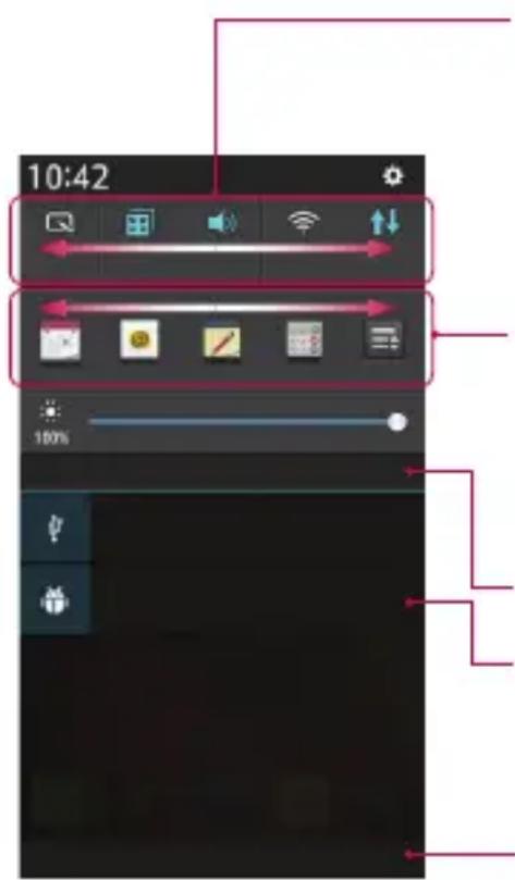 LG D320N - Apertura dell'area delle notifiche - 1
