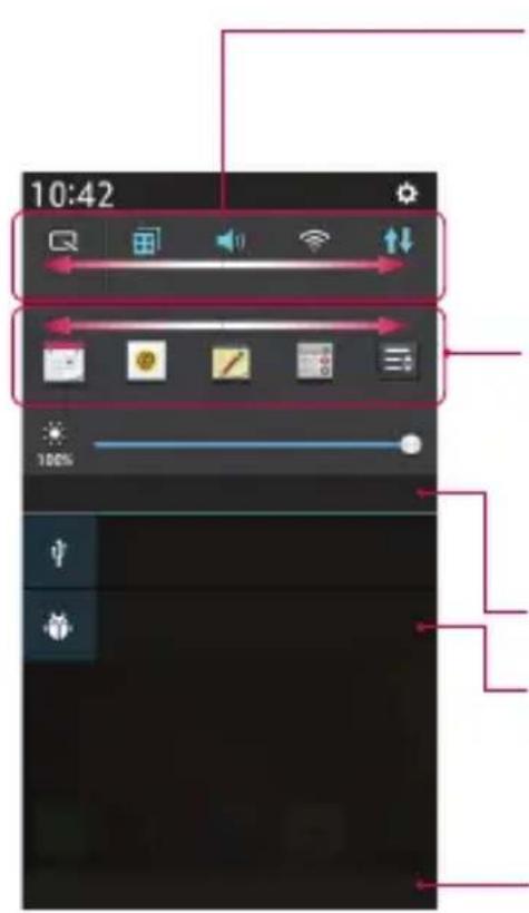 LG D320N - Opening the notifications panel - 1