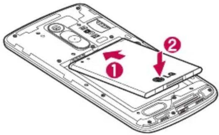LG D331 - Installation de la carte SIM et de la batterie - 3