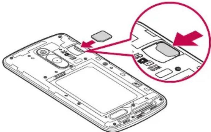 LG D331 - Einsetzen der SIM-Karte und des Akkus - 2