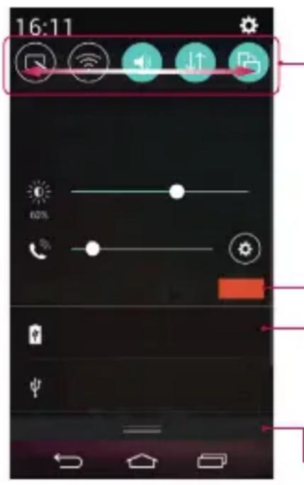LG D331 - Opening the notifications panel - 1