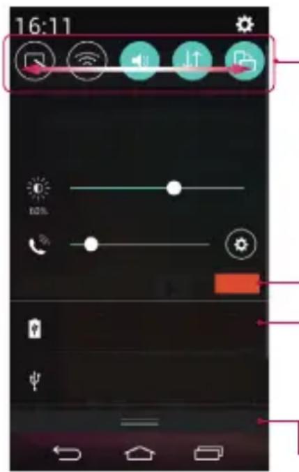 LG D331 - Apertura dell'area delle notifiche - 1