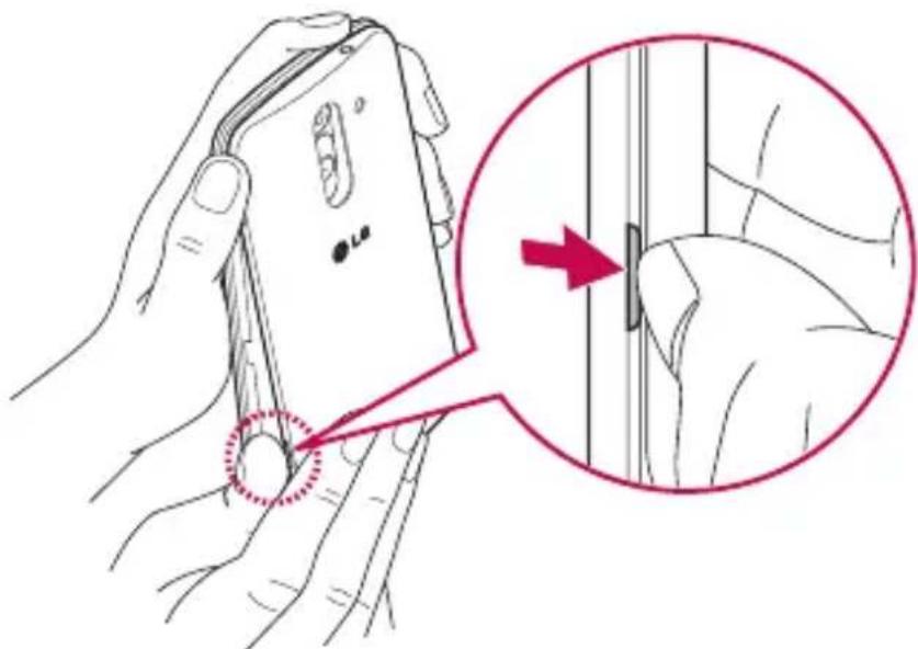 LG D331 - Installing the SIM card and battery - 1