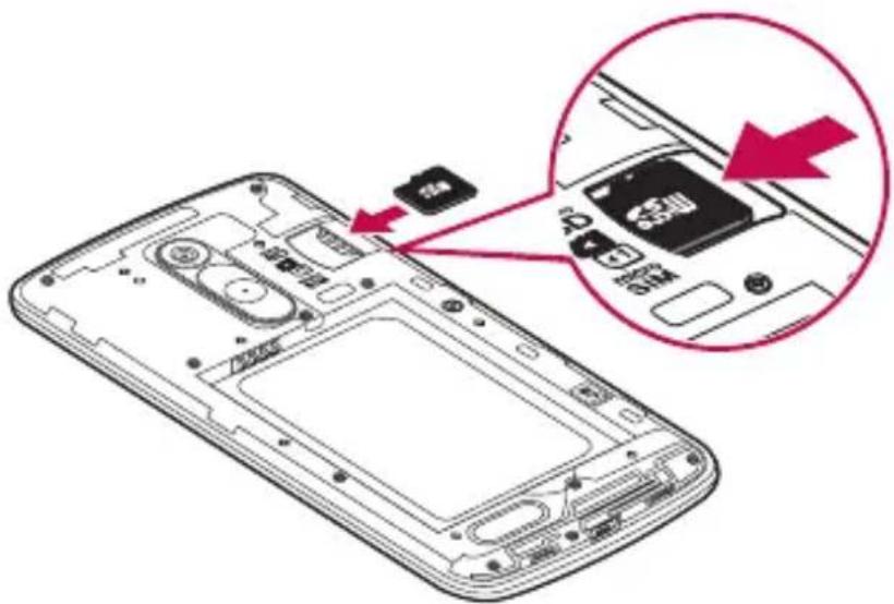 LG D331 - Pour retirer la carte mémoire en toute sécurité : - 1
