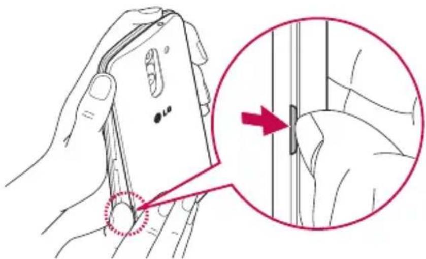 LG D331 - Einsetzen der SIM-Karte und des Akkus - 1