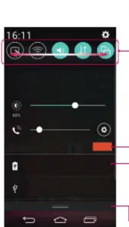 LG D331 - Ouvrir le volet Notifications - 1