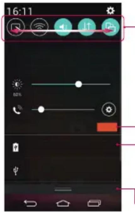 LG D331 - Odpiranje plošče z obvestili - 1