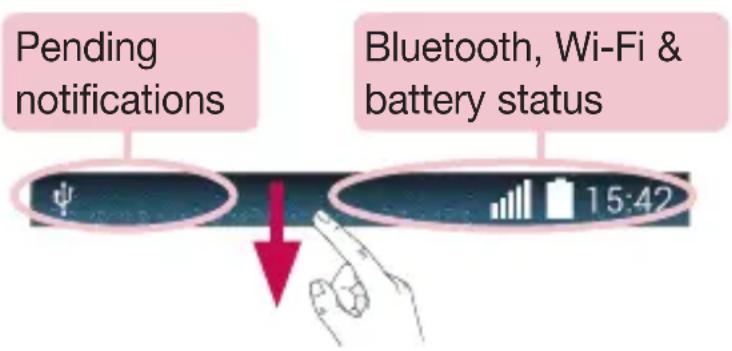 LG D331 - Notifications panel - 1