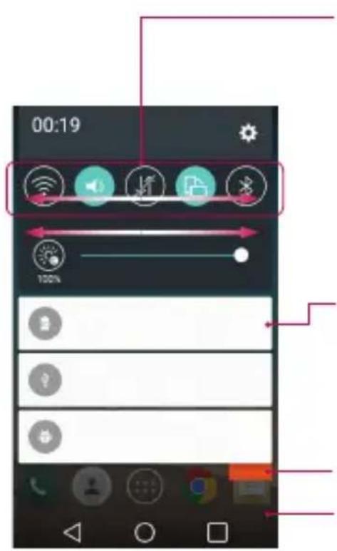 LG D390N - Apertura dell'area delle notifiche - 1