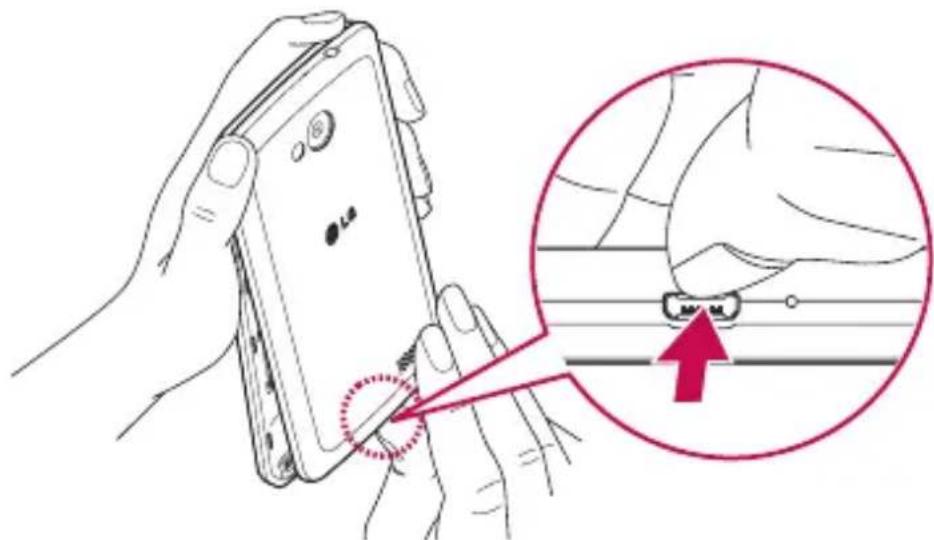 LG D390N - Installazione della scheda SIM e della batteria - 1
