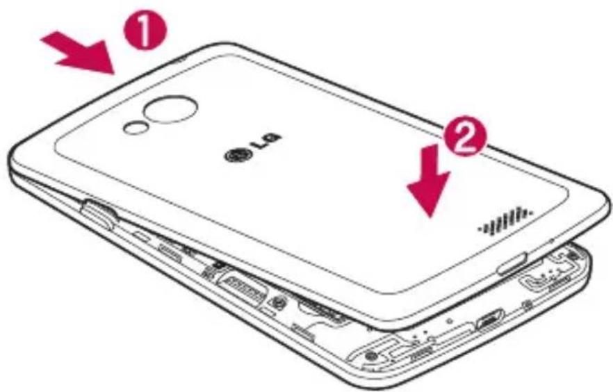 LG D390N - Installation de la carte SIM et de la batterie - 4