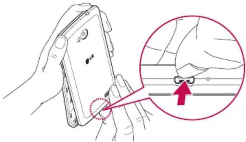LG D390N - Installing the SIM card and battery - 1