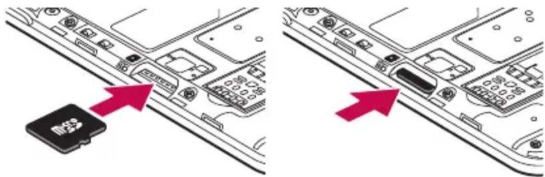 LG D390N - To insert a memory card: - 1