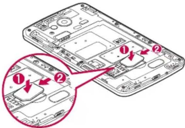 LG D390N - Installing the SIM card and battery - 2