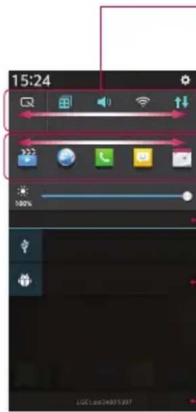 LG D280N - Odpiranje plošće z obvestili - 1