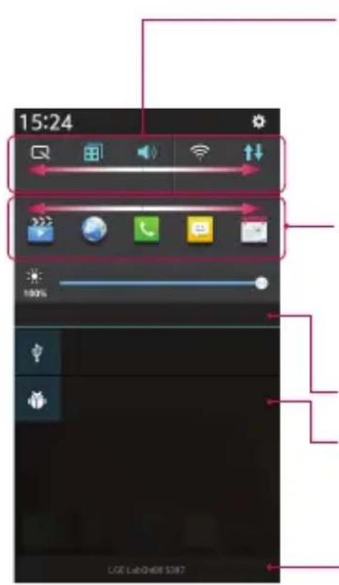 LG D280N - Opening the notifications panel - 1
