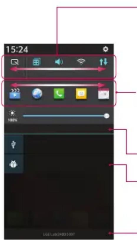 LG D280N - Öffnen des Benachrichtigungs-Plans - 1