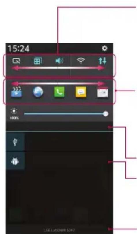 LG D280N - Apertura dell'area delle notifiche - 1