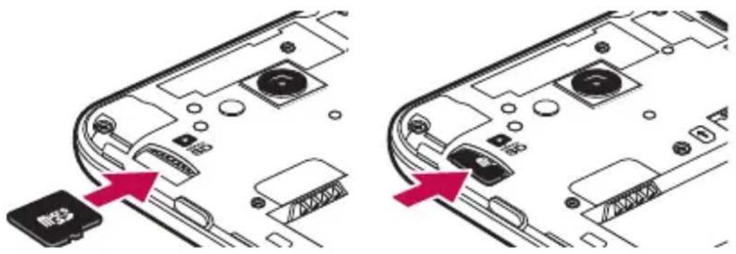 LG D280N - Per inseire una scheda di memoria: - 1