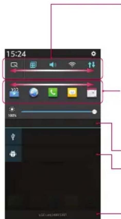 LG D280N - Ouvrir le volet notifications - 1