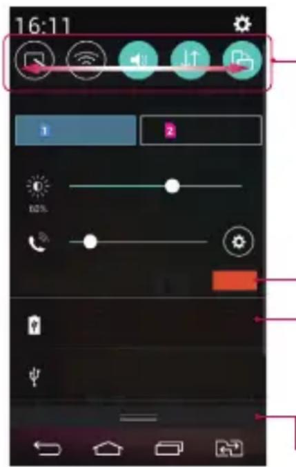 LG D335E - Apertura dell'area delle notifiche - 1