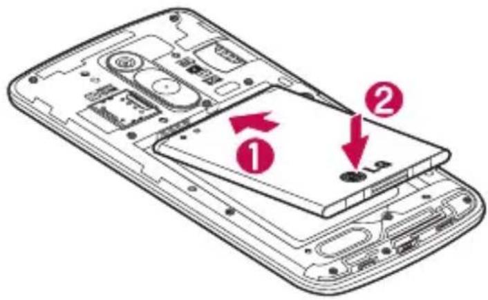 LG D335E - Installation de la carte SIM et de la batterie - 3