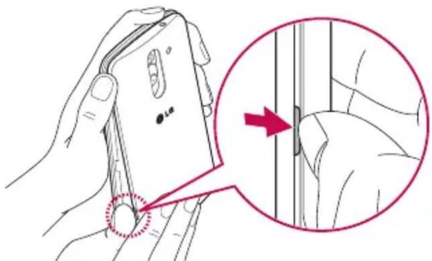 LG D335E - Installation de la carte SIM et de la batterie - 1
