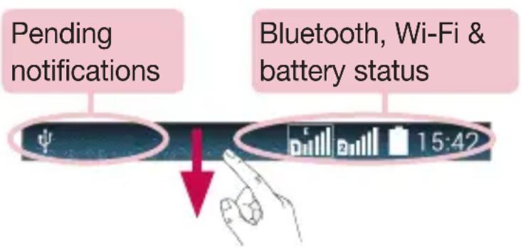 LG D335E - Notifications panel - 1