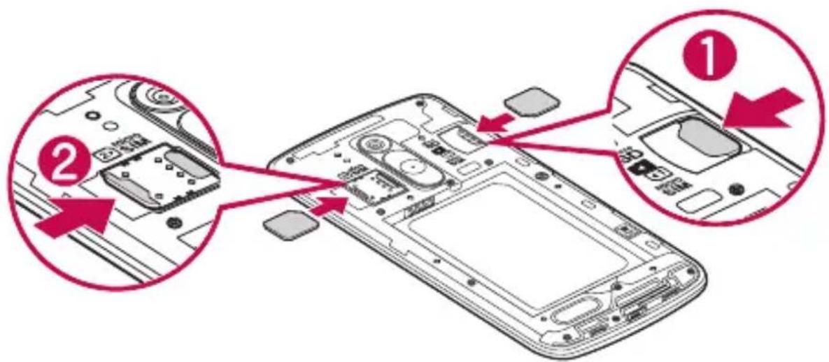 LG D335E - Installation de la carte SIM et de la batterie - 2