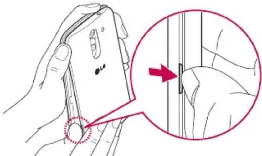 LG D335E - Einsetzen der SIM-Karte und des Akkus - 1