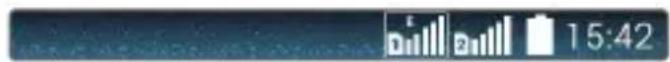 LG D335E - Indicator icons on the Status Bar - 1