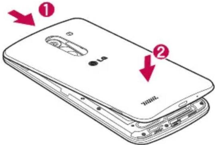LG D335E - Installazione della scheda SIM e della batteria - 4