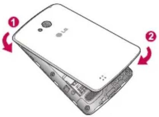 LG D213N - Installing the SIM card and battery - 4