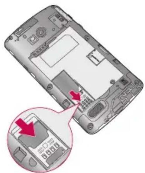 LG D213N - Installing the SIM card and battery - 2