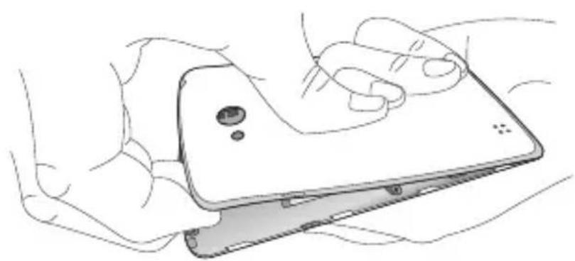 LG D213N - Installation de la carte SIM et de la batterie - 1
