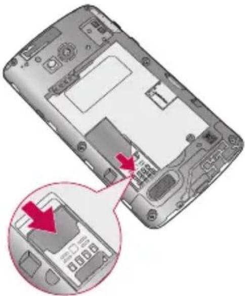 LG D213N - Einsetzen der SIM-Karte und des Akkus - 2