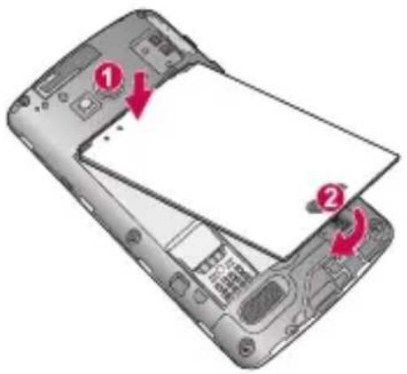 LG D213N - Installing the SIM card and battery - 3