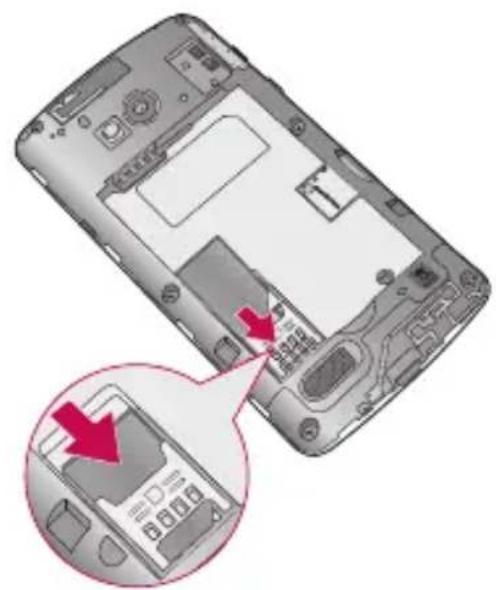 LG D213N - Installation de la carte SIM et de la batterie - 2