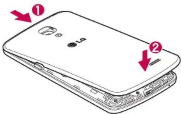 LG D315 - SIM-kaart en batterij installeren - 4