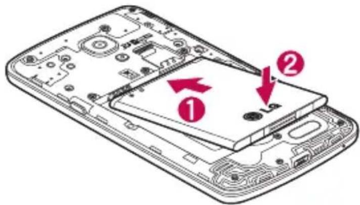 LG D315 - Installing the SIM card and battery - 3