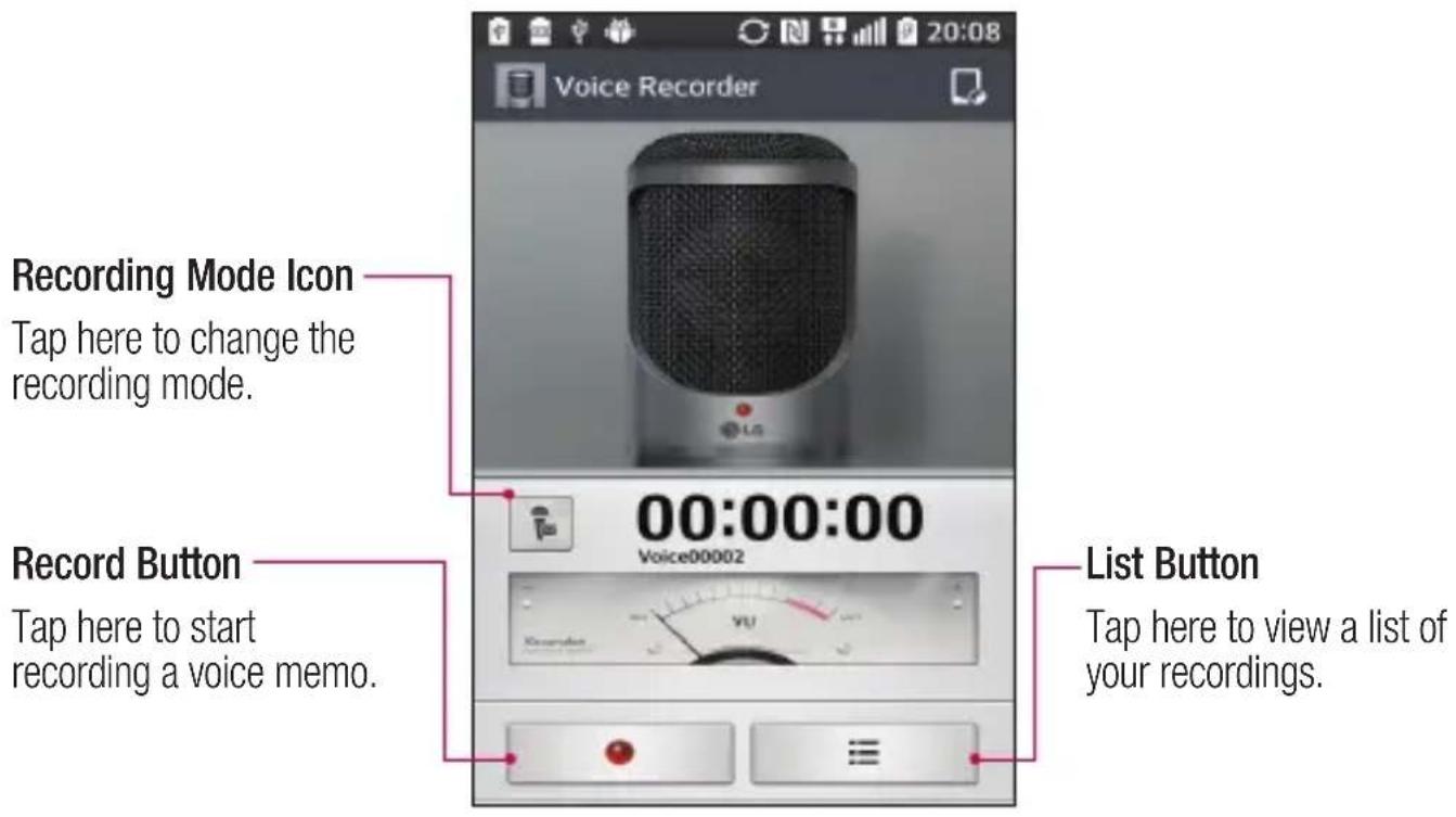 LG D315 - Sending the voice recording - 1